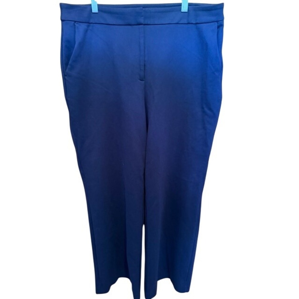Boden Hampshire Blue Wide Leg Trousers Women Casual Workwear Size 14R